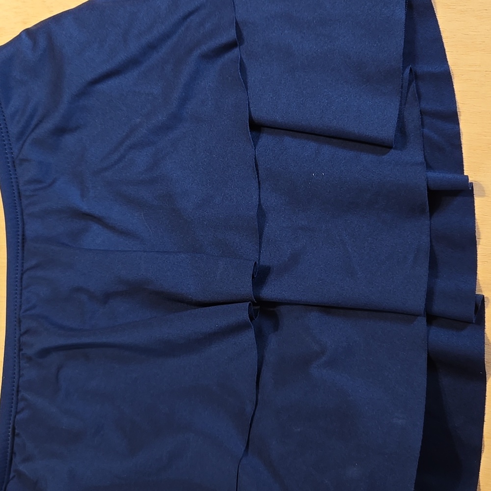 Navy Blue Ruffle Swim Bottom Size Lg - Picture 2 of 6